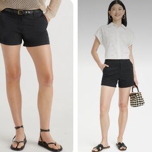 Women’s Express Black Chino Rolled Shorts